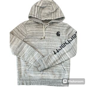 Carhartt Clarksburg Long Sleeve Hoodie In Shadow Space Dye Size Medium